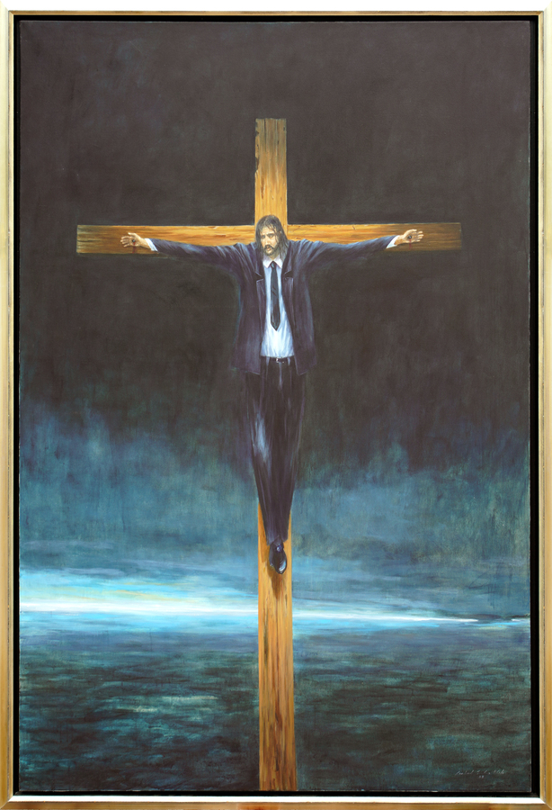 <b>GABRIEL S�NCHEZ</b> (b. 1979)<br>
Torment</br> 
(<i>Tormento</i>), 2008</br>
acrylic on canvas<br>
71 x 47 � inches [without frame]</br>
75 � x 51 � inches [with frame]<br></br><b>AVAILABLE</b> <br>
