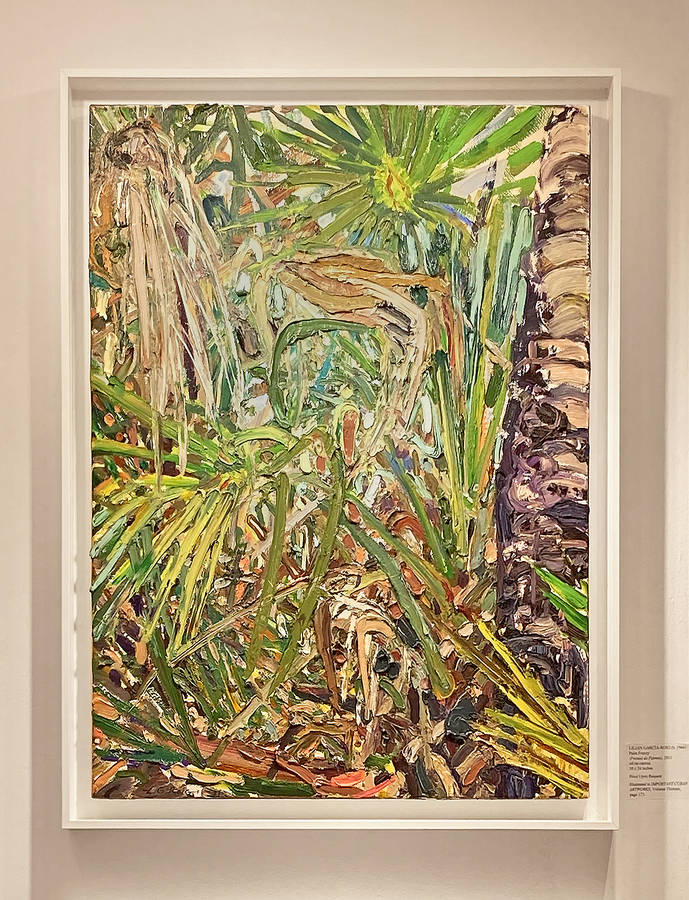 Lilian Garc�a-Roig<br>
Palm Frenzy II<br>
(<i>Frenes� de Palma II</i>), 2011<br>
oil on canvas<br>
30 x 24 inches
