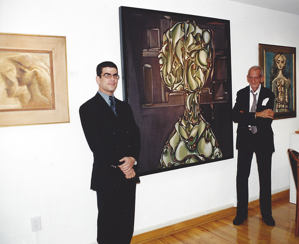 Sergio Cernuda and Jos� Mijares. In the background, a stellar work by Mijares. 