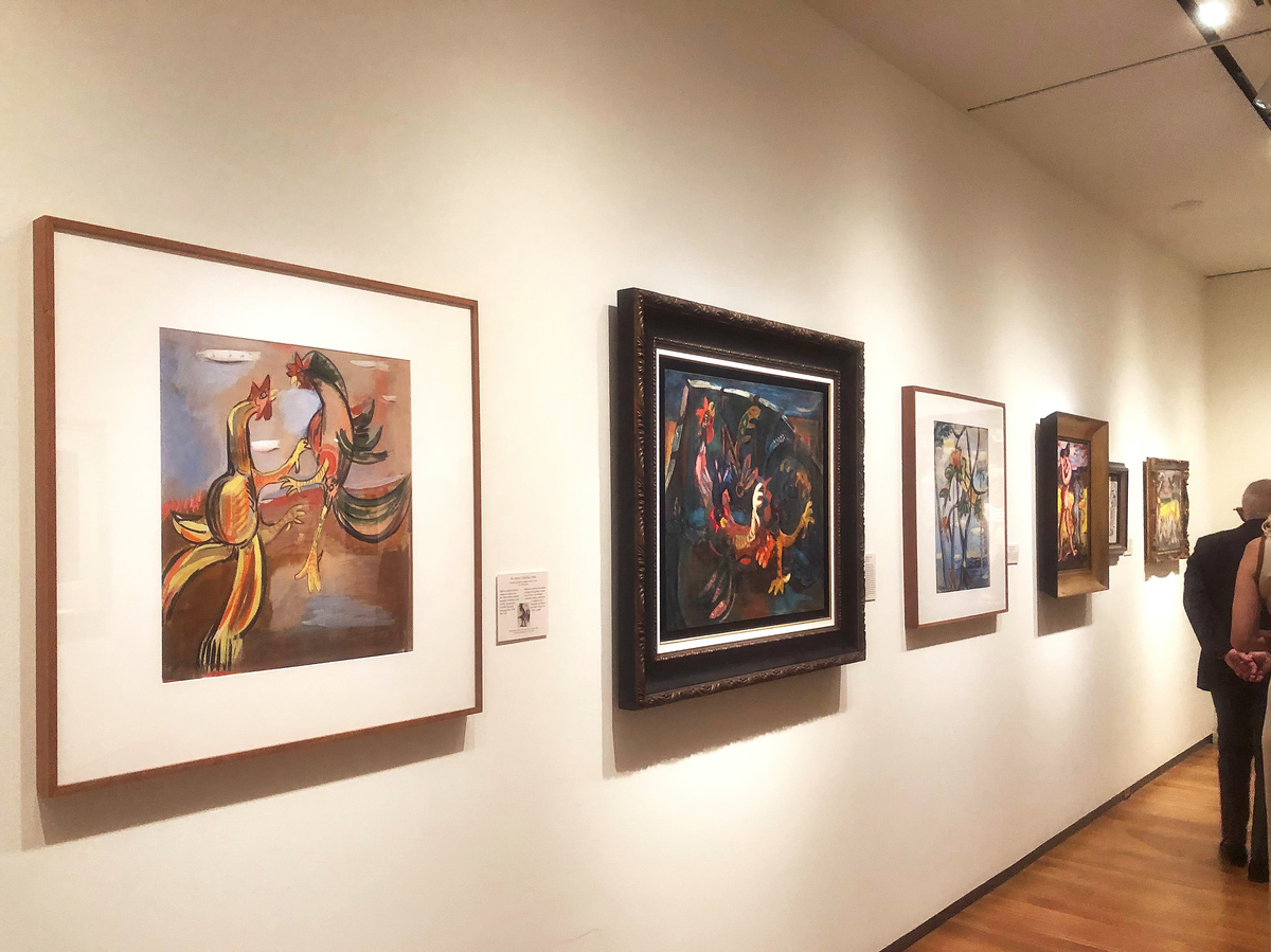 A vibrant exhibition wall of dynamic compositions. <br><br><br>