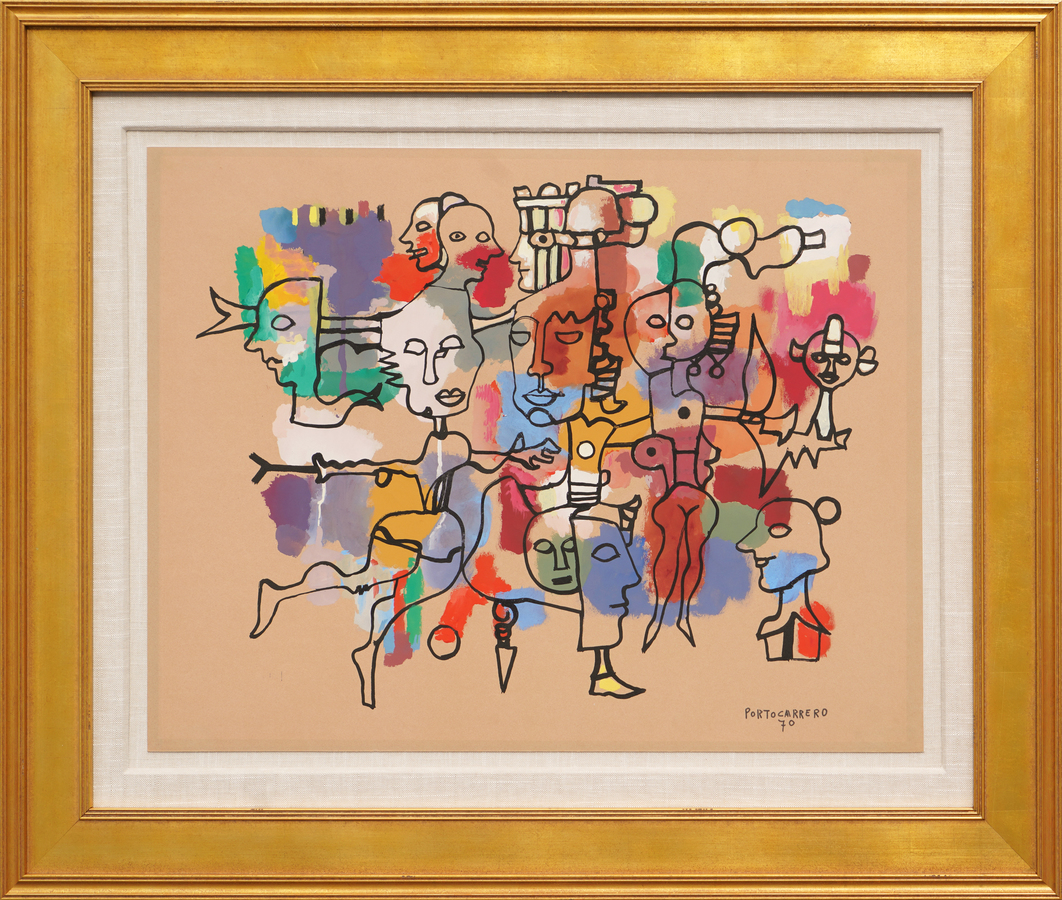 <br><br>REN� PORTOCARRERO (1912 � 1985) <br>
Family Dancing [from the 