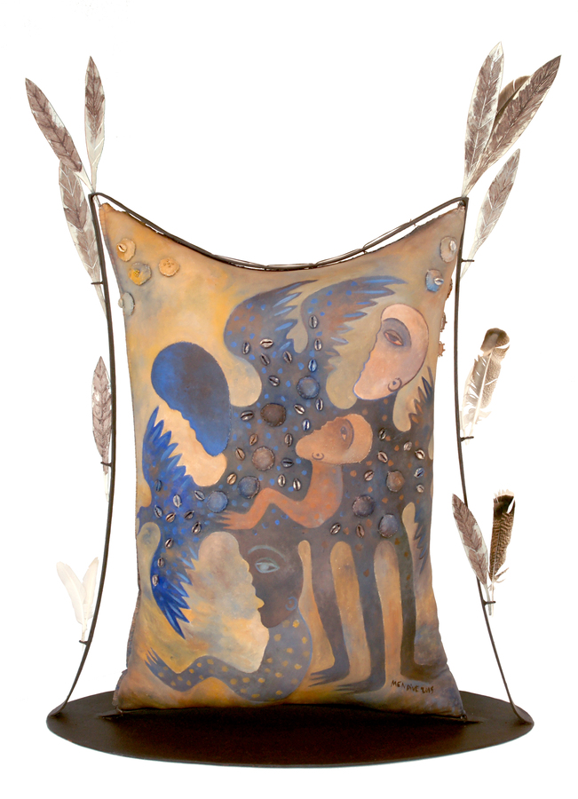 <br><br>MANUEL MENDIVE (b. 1944) <br>
Embellished Offerings, from the series <br>�Energy for Love and Kindness�<br>
(<i>Abalorios, de la serie <br>�Energ�a para el Amor y la Bondad� </i>), 2015<br>
mixed media sculpture in metal frame <br>
50 x 36 � x 17 � inches<br><br><br>
Illustrated in <i>IMPORTANT CUBAN ARTWORKS</i>, Volume Thirteen, page 149.<br><b><br><font color = 