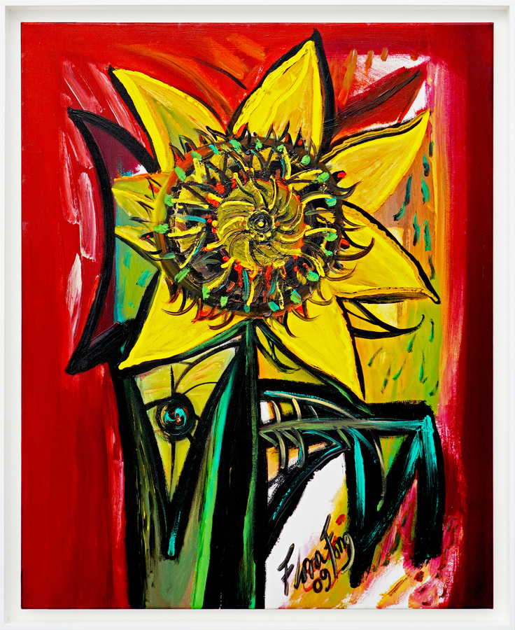 <br><br>FLORA FONG (b. 1949) <br>

Your Force is With Me <br>

(<i>Tu Fuerza Me Acompa�a</i>), 2009 <br>

acrylic on canvas <br>

40 x 32 inches <br>
<br><br>
Illustrated in <i>IMPORTANT CUBAN ARTWORKS</i>, Volume Eighteen, page 149.<br>
<br>
Exhibited in<i> Flora Fong & Li Dom�nguez Fong, The Mother, The Son: Two<br>
 Artists, One Passion, Cernuda</i> Arte, Coral Gables, Florida, Fall 2010, and <br>
illustrated in the accompanying catalog, page 18.<br>
<br>
<font color=red><b>AVAILABLE </font></b>
<br><br><br><br><br>