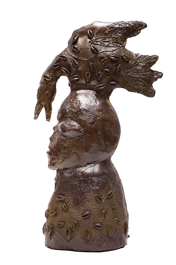 <br><br>MANUEL MENDIVE (b. 1944)<br>

Man with Bird<br>

(<i>Hombre con P�jaro</i>), 1997<br>

bronze sculpture, two of seven<br>

12 x 13 x 5� inches<br>
<br><br>
Illustrated in [different number] <i>IMPORTANT CUBAN ARTWORKS</i>, Volume Sixteen, page 110.<br>
<br>
Exhibited in <i>Escultura al Castell</i>, Joan Guaita Ediciones, June � September, 1998, and <br>
illustrated in the corresponding exhibition catalog [different number].<br> 
<br>
Exhibited in <i>Shango and Life</i>, Centro de Cultura, �Sa Nostra,� Palma de <br>
Mallorca, Spain, Fall, 2001. This exhibition also traveled to Sala de Exposiciones<br>
 La Recova, Spain, Spring 2002, and the Centro de Arte, Juan Ismael, Canary Islands, Spain,<br> Fall
 of 2002. The tour concluded at the Museo Nacional de Bellas Artes, Havana, Cuba, Spring <br>
of 2003, and illustrated in the corresponding catalog, page 84.<br>
<br>
Exhibited in [different number] <i>El Color Blanco, Azul, Verde y El Color de Mi Piel (The Color White, Blue, Green<br>
 and the Color of My Skin)</i>, Regional Museum of Anthropology of Yucat�n, Mexico, January to<br>
 March, 2008 and illustrated in the corresponding exhibition  catalog, pg. 33.<br>
<br>
Exhibited in <i>Manuel Mendive � Things That Cannot be Seen Any Other Way</i>, California<br>
 African American Museum, Los Angeles, California, April-October, 2013, and at the Frost <br>
Museum, Miami, Florida, November 2013 to January 2014, and listed in the corresponding <br>
exhibition catalog, page 54.<br>
<br>
<font color=red><b>AVAILABLE </font></b>
<br><br><br><br><br>
