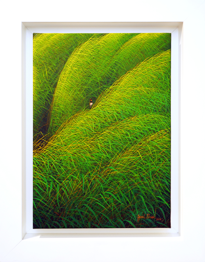 <br><br>MIGUEL FLORIDO (b. 1980)<br>

I Want to See You Again<br>

(<i>Quiero Volver a Verte</i>), 2014<br>

oil on canvas<br>

13 � x 9 � inches<br>
<br><br>
Illustrated in <i>IMPORTANT CUBAN ARTWORKS</i>, Volume Thirteen, page 139.<br>
<br>
<font color=red><b>AVAILABLE </font></b>
<br><br><br><br><br>
