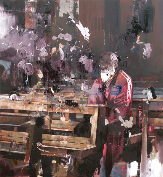 <b>Dayron Gonz�lez</b><br> 
Anciano II<br>
<i>(Old Man II)</i>, 2015<br>
oil on canvas<br>
66 x 71 inches<br><br>

<i>Provenance:</i><br>
Acquired directly from the artist.
