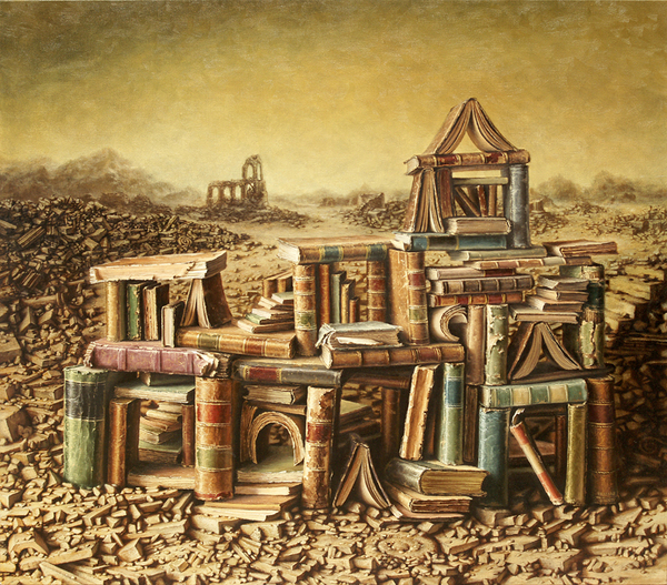 <b>Joel Besmar</b><br>
 El Templo Vivo<br>
<i>(The Living Temple)</i>, 2014<br>
oil on canvas<br>
51 1/4 x 55 1/8 inches<br><br>

<i>Provenance:</i><br>
Acquired directly from the artist.<br><br>

<i>Illustrations:</i><br>
Illustrated in <i>Important Cuban Artworks, Volume Twelve, Cernuda </i>Arte, Coral Gables, Florida, November 2014, page 140.
