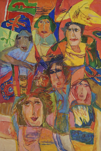 <b>Gina Pell�n</b><br>
Serenata Bajo Tu Ventana<br>
<i>(Serenade Under Your Window)</i>, 2010<br>
mixed media on canvas<br>
76 � x 51 inches<br><br>

<i>Exhibitions: </i><br>
Exhibited in <i>Gina Pell�n - Still Going Strong, Cernuda</i> Arte, November � December 2010, and illustrated in its corresponding catalog on page 35. 
