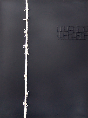 JUAN ROBERTO DIAGO<br>
The Skin that Speaks No.I</br>
<i>(La Piel Que Habla No.I)</i>, 2014<br>
mixed media on canvas</br>
31 1/2 x 23 5/8 inches

<i>Provenance:</i>
Acquired directly from the artist. 
