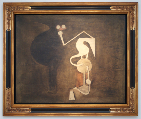 WIFREDO LAM<br>
Reality of the Birds</br>
<i>(La Realidad de los Pájaros)</i>, 1970<br>
oil on canvas</br>
29 3/4 x 36 1/2 inches<br><br>
This painting is signed and dated on the lower right. <br><br>
<i>Provenance:</i><br>
Galerie Jan Krugier, Geneva, Switzerland.<br><br>
<i>Exhibitions: </i><br>
This painting was exhibited in <i>Wifredo Lam</i>, Galerie Jan Kruger,<br> Geneva, Switzerland, 1970, and illustrated in the exhibition<br> catalogue, page 39, no. 28.<br>
Also exhibited in <i>Wifredo Lam</i>, Galleria Arte Borgogna, Milan, Italy, 1970.<br>
Exhibited in <i>Wifredo Lam</i>, Gimpel Fils Gallery, London, England, and<br> Gimpel Gallery, New York, NY, Zurich Gimpel and Hanover Galerie, Zurich,<br> Switzerland, 1970-1971.<br>
Also exhibited in <i>Der Geist des Surrealismus, Albin Brunovski, Gemälde,<br> Druckgraphik, Wifredo Lam, Oelbilder,</i> Baukunst Galerie, Köln, Germany,<br> 1971-1972.<br>
<i>Illustrations:</i><br>
This painting is illustrated in <i>Wifredo Lam: Catalogue Raisonné of the<br> Painted Work, Volume II, 1961-1982</i>, Project Director: Eskil Lam,<br> Acatos 2002, on page 340, no. 70.77.<br>
Illustrated in A. Jouffroy, <i>Lam,</i> Paris, Éditions Georges Fall, Bibli-Opus,<br> 1972, p.56.
<br>
Illustrated in M.P. Fouchet, <i>Wifredo Lam</i>, 1st ed., Barcelona/Paris,<br> Poligrafia/Cercle d’Art, 1976, p. 134, no. 162.<br>
Illustrated in M.P. Fouchet, <i>Wifredo Lam</i>, 2nd ed., Barcelona/Paris,<br> Poligrafia/Cercle D’Art, 1989, p. 138, no. 162.<br><br>
This artwork is accompanied by a photo-certificate of authenticity<br> signed by Lou Laurin Lam, dated 24 September 2009, no. 09-16.