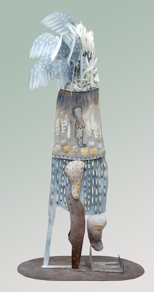 MANUEL MENDIVE <br>
Natural Refuge (from the series, Vital Energies)<br>
<i>Refugio Natural (de la serie, Energ�as Vitales)</i>, 2010<br>
mixed media metal sculpture<br>
38 x 22 x 44 inches
