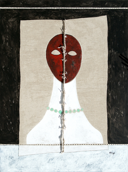 JUAN ROBERTO DIAGO <br>
Living Today<br>
<i>(Viviendo Hoy),</i> 2009<br>
mixed media on canvas<br>
78 � x 59 inches<br><br>

Illustrated in the upcoming IMPORTANT CUBAN ARTWORKS, Volume Fourteen.