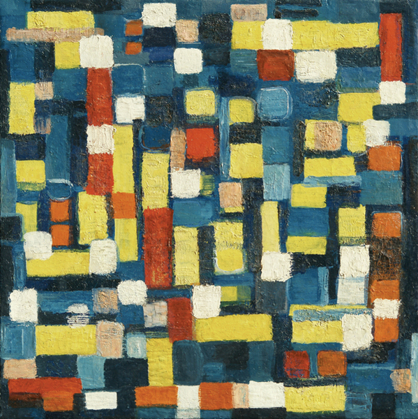 Lol Soldevilla<br>Sin Ttulo, Msica Tangible<br>(<i>Untitled, Tangible Music</i>), 1958<br>oil on canvas<br>19 3/4 x 19 3/4 inches</br><br>This painting is accompanied by a photo-certificate of authenticity signed by Flora Carranza Barlea, granddaughter of the artist.