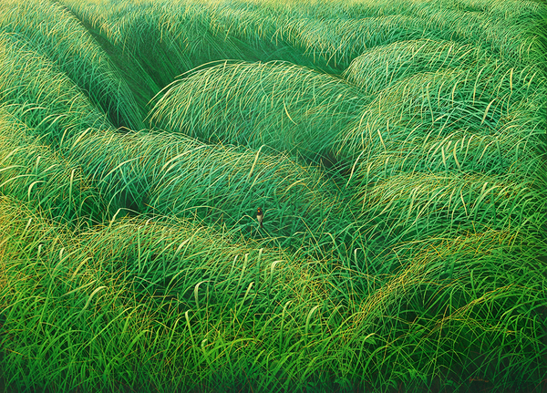 MIGUEL FLORIDO<br>
Endless Love<br>
(<i>Amor Infinito</i>)<br>
2015<br>
oil on canvas<br>
50 3/4 x 70 7/8 inches<br><br>


