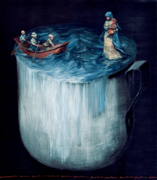 ROBERTO FABELO<br> 
Persistence<br>
(<I>Persistencia</I>), 2015<br>
oil on canvas<br>
90 1/2 x 78 3/4 inches<br><br>

Illustrated in IMPORTANT CUBAN ARTWORKS,<br> 
Volume Fourteen, page 114.
