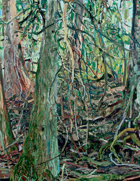 LILIAN GARCÍA-ROIG <br>
Hemlock Cove<br>
(<I>Bosque Frondoso</I>), 2008<br> oil on canvas<br> 48 x 36 inches<br><br>Illustrated in IMPORTANT CUBAN ARTWORKS,<br> VOLUME FOURTEEN, Cernuda Arte, Coral Gables, FL,<br> December 2016, pg. 162.