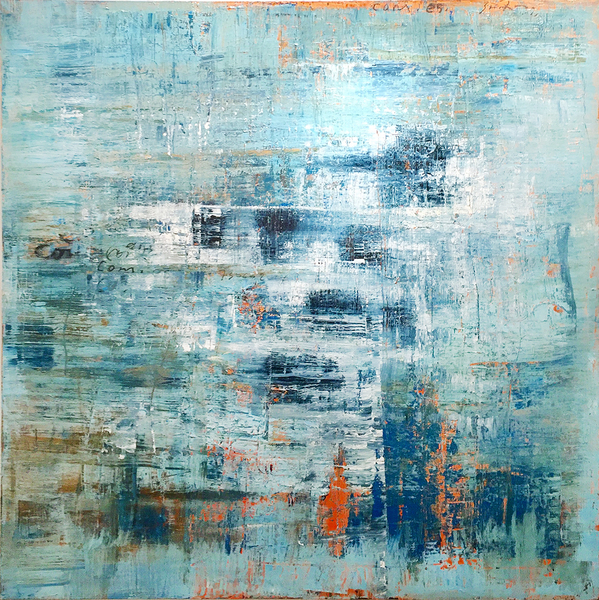 JORGE LUIS SANTOS<br>
Dot Com (Series from A-Z)<br>
(<I>Punto Com [Serie de la A-Z]</I>), 2016<br>
mixed media on canvas<br>
77  x 77  inches<br>
