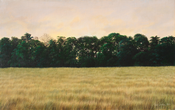 Toms Snchez<br>Atardecer Dorado</br>(<i>Golden Sunset</i>), 1986<br>acrylic on canvas</br>29 3/4 x 43 inches<br></br>This painting is illustrated in the book <i>Toms Snchez</i> by Gabriel Garca Mrquez and Edward Sullivan, SKIRA Editore, Milan, Italy, 2003, page 104.