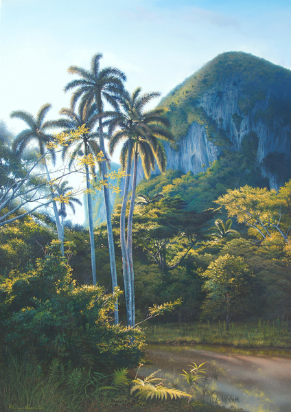 Giosvany Echevarra<br>Murmullo Campesino<br>(<i>Murmur in the Countryside</i>), 2011<br>oil on canvas<br>67 x 47 1/4 inches