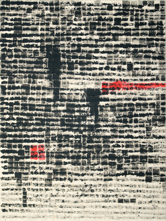 JUAN ROBERTO DIAGO<br>
Into Your Being<br> 
(<i>Dentro De Tu Ser</i>)<br>
2016<br>
mixed media and collage on canvas<br>
78 3/4 x 59 inches