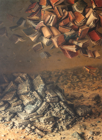 JOEL BESMAR<br>
Free on Your Own Recognizance<br>
<i>(Libertad Bajo Palabra)</i>, 2017<br>
oil on canvas<br>
78  x 57 inches<br><br>
Illustrated in the upcoming <i>IMPORTANT CUBAN ARTWORKS</I>, Volume Fifteen.