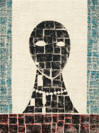 JUAN ROBERTO DIAGO<br>
Untitled [I See You]<br>
<i>(Sin Ttulo [Yo te Veo])</i>, 2017<br>
mixed media and collage on canvas<br>
31  x 23  inches<br><br>

Illustrated in the upcoming <i>IMPORTANT CUBAN ARTWORKS</i>, Volume Fifteen.
