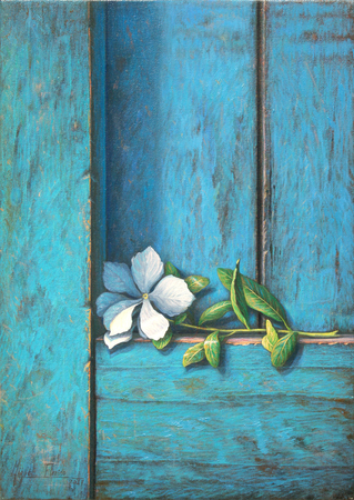 Miguel Florido<br> A Declaration of Love<br>
(<i>Una Declaración de Amor</i>), 2017<br>
oil on canvas<br> 13 ¾ x 9 ¾ inches<br>
<br>Illustrated in <i>Important Cuban Artworks, Volume Fifteen, Cernuda</i> Arte,<br>
Coral Gables, Florida, November 2017, pg. 147.