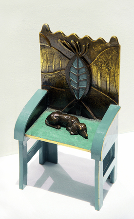 FLORA FONG <br>
The Ideal Place<br> 
(<i>El Lugar Ideal</i>), 2007<br>
one-of-a-kind bronze sculpture<br>
12 � x 6� x 4 � inches

