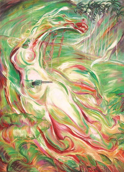 Carlos Enr�quez<br> Bandolero Criollo</br>(<i>Criollo Bandit</i>), 1943</br> oil on canvas<br> 47 3/4 x 34 7/8 inches