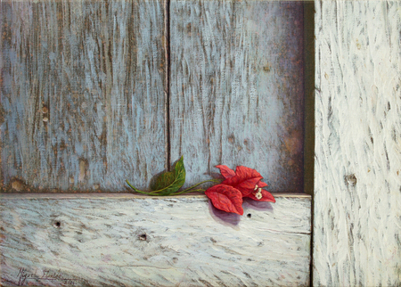 MIGUEL FLORIDO<br>
Sublime Love<br>
(<i>Amor Sublime</i>), 2016<br>
oil on canvas<br>
9 � x 13 � inches<br>
<b><FONT COLOR= red>SOLD</Font Color></b>

