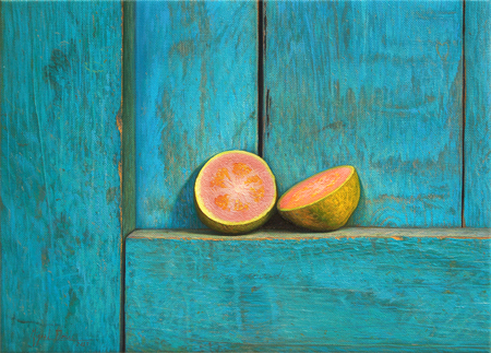 MIGUEL FLORIDO<br>
The Day We Met<br>
(<i>El D�a Que Nos Conocimos</i>), 2017<br>
oil on canvas<br>
9 � x 13 � inches