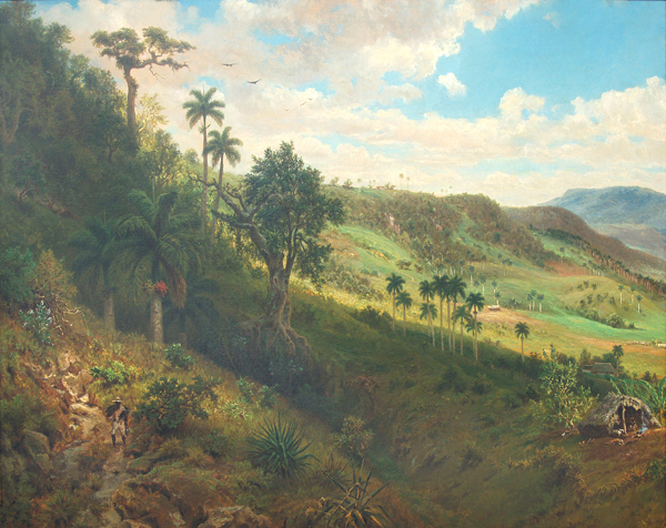 Esteban Chartrand<br> Valle del Yumur�</br> (<i>Yumur� Valley</i>), ca. 1875</br> oil on canvas<br> 40 x 50 inches