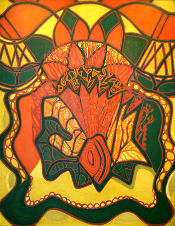 AMELIA PEL�EZ<br>
Untitled <br>
(<i>Sin T�tulo</i>), 1950<br>
oil on canvas<br>
45 x 34 3/4 inches