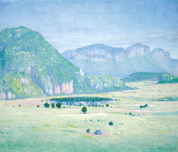 Domingo Ramos<br> Paisaje con Mogotes</br> (<i>Landscape with Hillgrounds</i>), 1925<br> oil on canvas</br> 34 x 39 inches