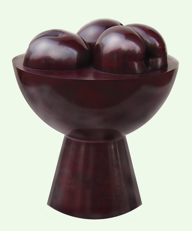 MARIO CARREO (19131999) <br>
Fruit Bowl <br>
(<i>Frutero</i>), 1974 <br>
bronze sculpture, number I of IV <br> 
13  x 11  x 11  inches <br>

