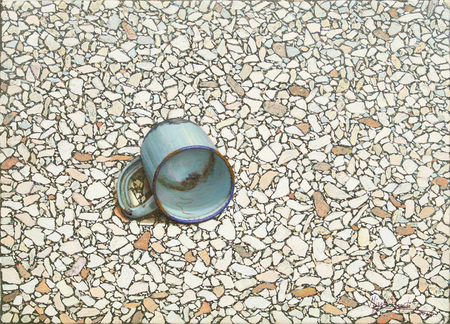 MIGUEL FLORIDO (b.1980) <br>
Small Great Things <br>
(<i>Peque�as Grandes Cosas</i>), 2016 <br>
oil on canvas <br>
9 � x 13 � inches
