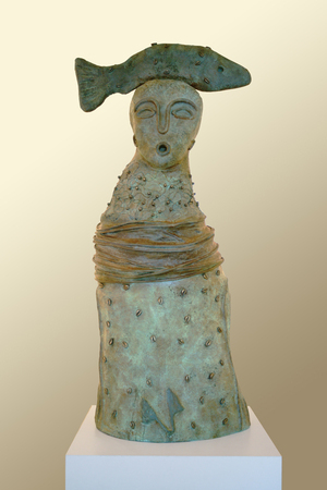 MANUEL MENDIVE (b. 1944) <br>
River Waters <br>
(<i>Aguas de R�o</i>), 2014 <br>
bronze sculpture number 6 of 7 <br>
77 x 37 x 22 in
