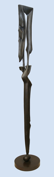 Agustn Crdenas <br>Hacia la Luz<br>(<i>Towards the Light</i>), 1960<br>bronze sculpture, signed and numbered 3/3, stamped with foundry mark, and seal of Le Point Cardinal,<br>92 1/4 x 15 3/4 x 15 3/4 inches<br></br>Provenance :Le Point Cardinal, Paris, France. Galerie Albert Loeb, Paris, France.<br></br>Exhibitions and Literature: Exhibition catalogue, Crdenas  Sculptures Rcentes, 1972-1973, Le Point Cardinal, Paris, May  July 1973, illustrated and listed as no.25 in the catalogue.<br></br>
Exhibition catalogue, Crdenas, 1974, Galerie de France et du Benelux, Bruxelles, illustrated and listed as no.11 in the catalogue.<br></br>Exhibition catalogue, Crdenas Sculpteur, 1981, Fondation Nationale
des Arts Graphiques et Plastiques, Paris, listed as no.21 in the catalogue.<br></br>Exhibition catalogue, Crdenas  Trente Ans de Sculpture, 1988,JGM Galerie, illustrated on page 8 and listed on page 32 in the catalogue.<br></br>Exhibition catalogue, Crdenas, Sculture 1947-1997, Milan, Galleria de Credito Valtellinese, 1997, Skira Editore,
illustrated on page 93 and listed as no. 10 in the catalogue.<br></br>Exhibition, Crdenas, Retrospective, 1997, Couvents des Cordeliers,
Ville de Paris.